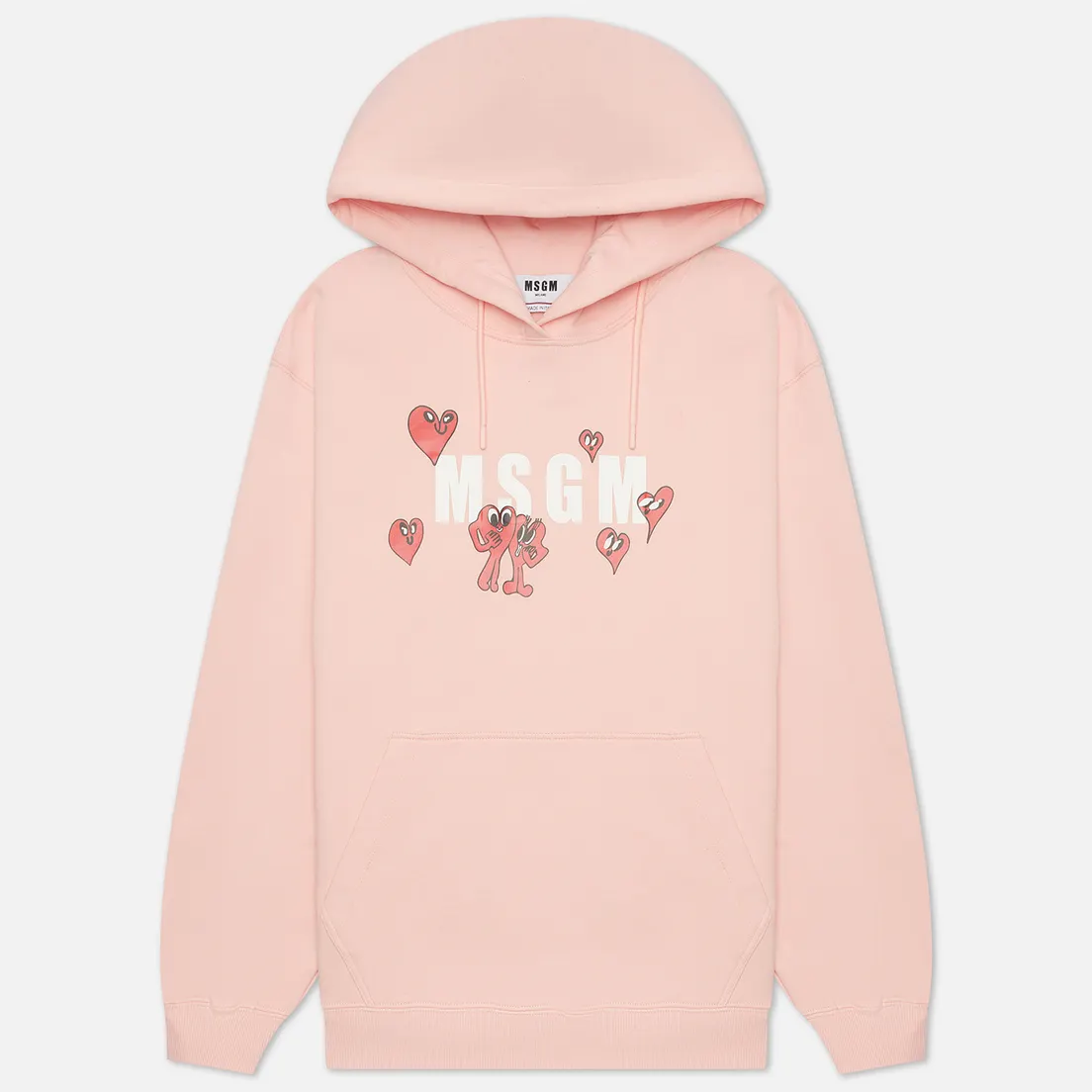 MSGM Женская толстовка Cartoon Hearts Maxilogo Hoodie