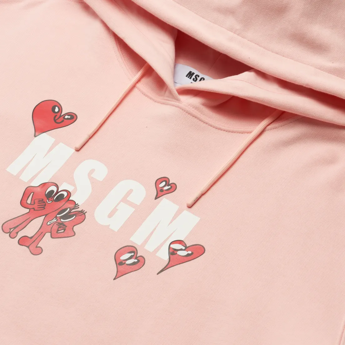 MSGM Женская толстовка Cartoon Hearts Maxilogo Hoodie