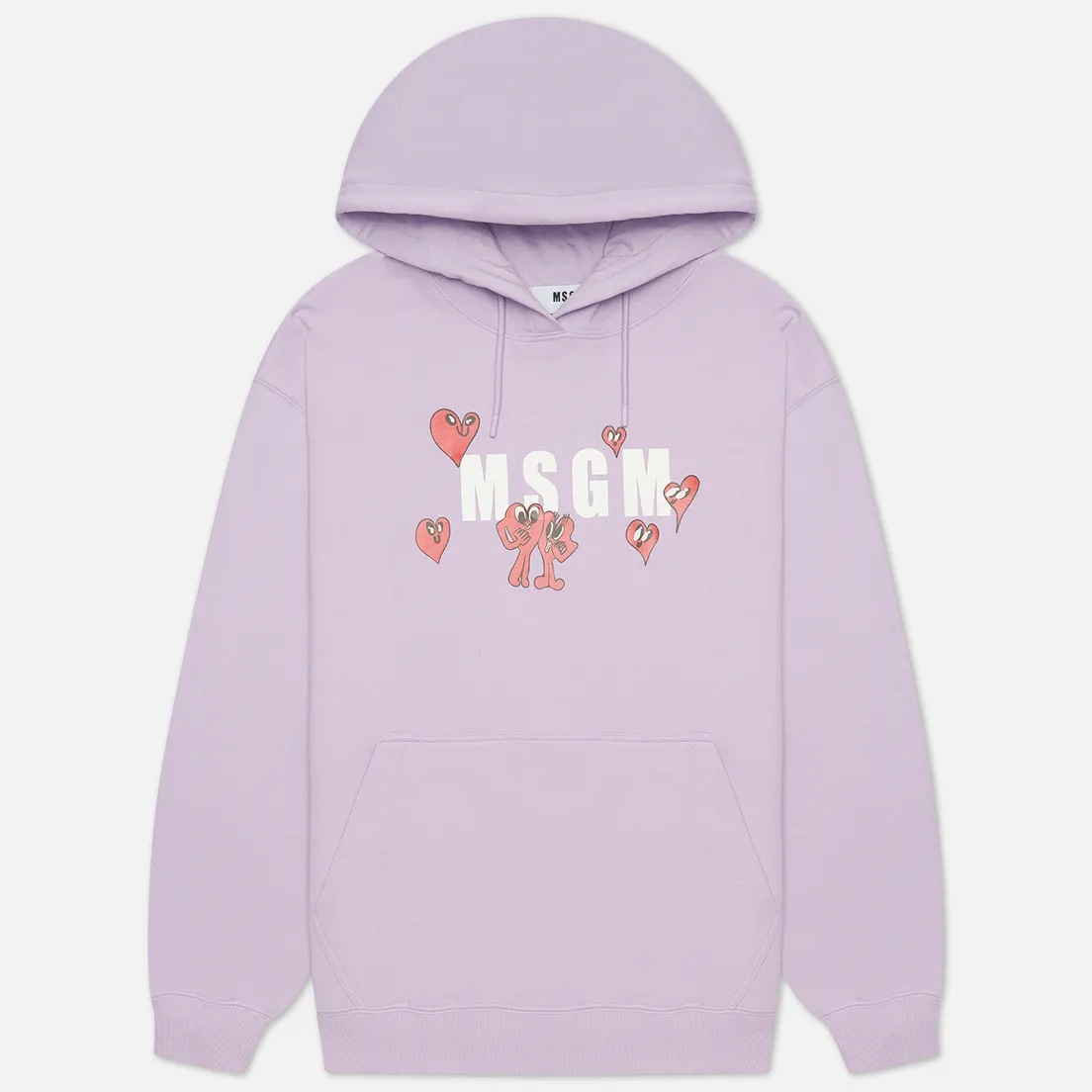 MSGM Женская толстовка Cartoon Hearts Maxilogo Hoodie