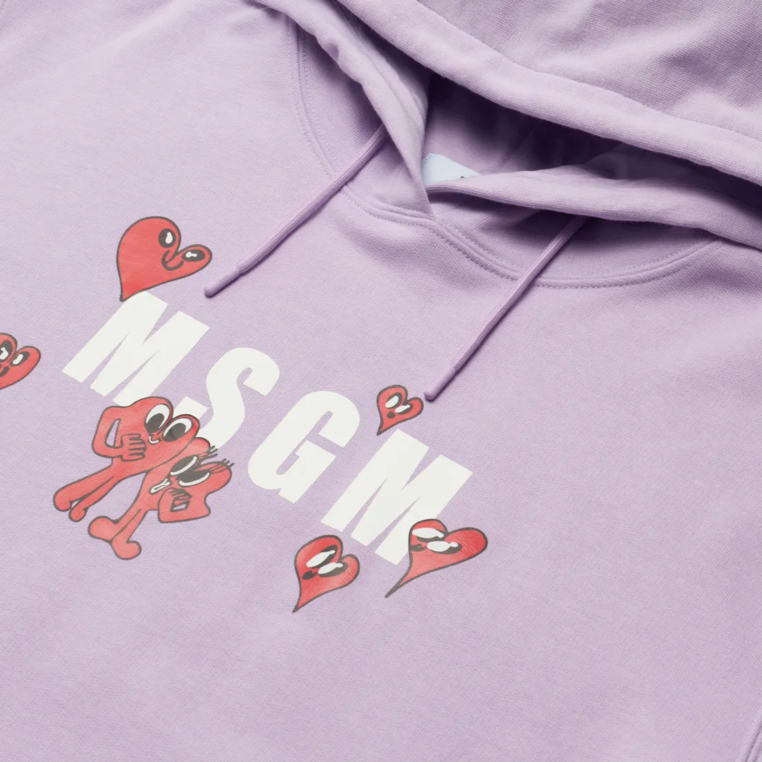 MSGM Женская толстовка Cartoon Hearts Maxilogo Hoodie