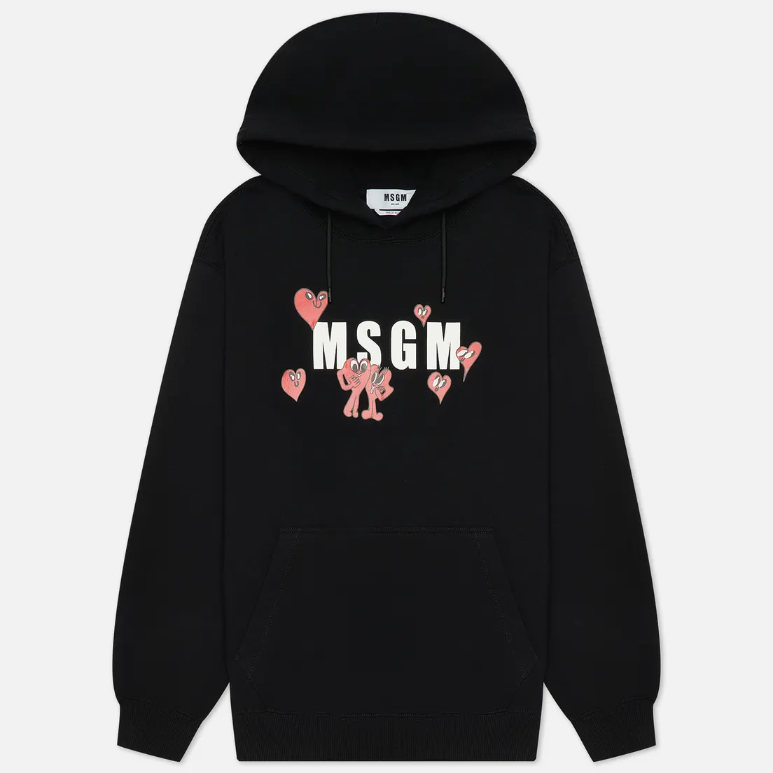 MSGM Женская толстовка Cartoon Hearts Maxilogo Hoodie
