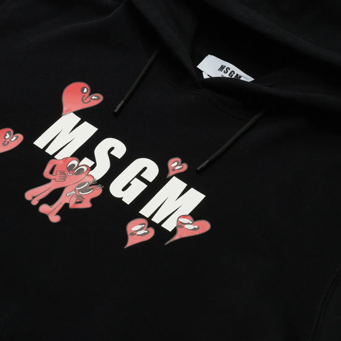 MSGM Женская толстовка Cartoon Hearts Maxilogo Hoodie