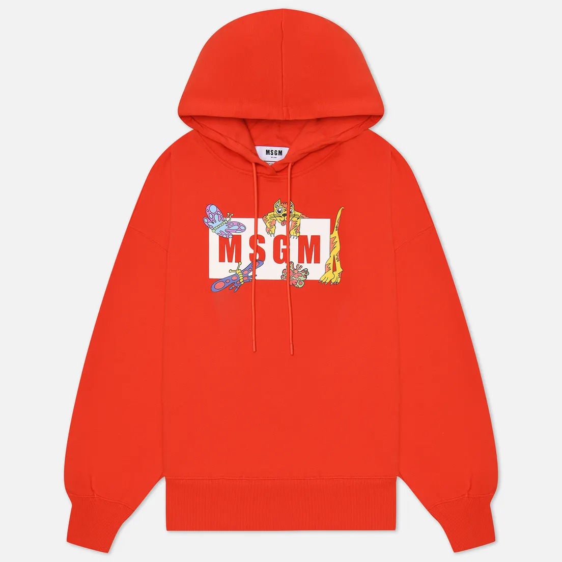 MSGM Женская толстовка Funny Tiger Box Maxilogo Hoodie