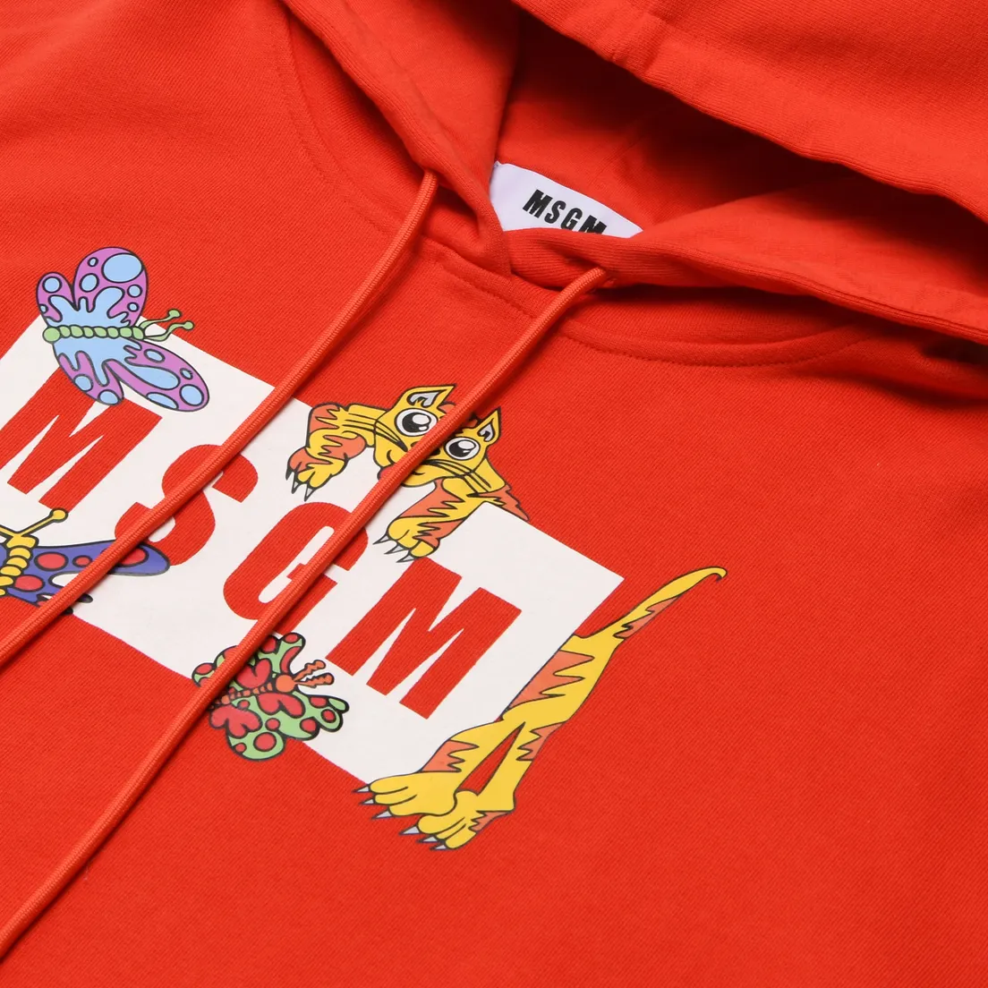 MSGM Женская толстовка Funny Tiger Box Maxilogo Hoodie