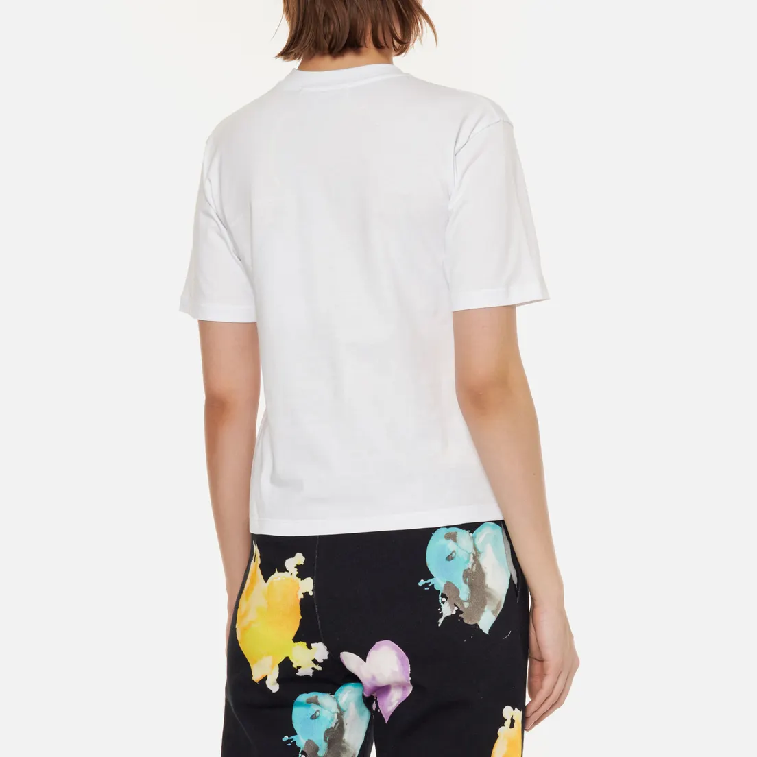 MSGM Женская футболка Lollipop Heart Crew Neck