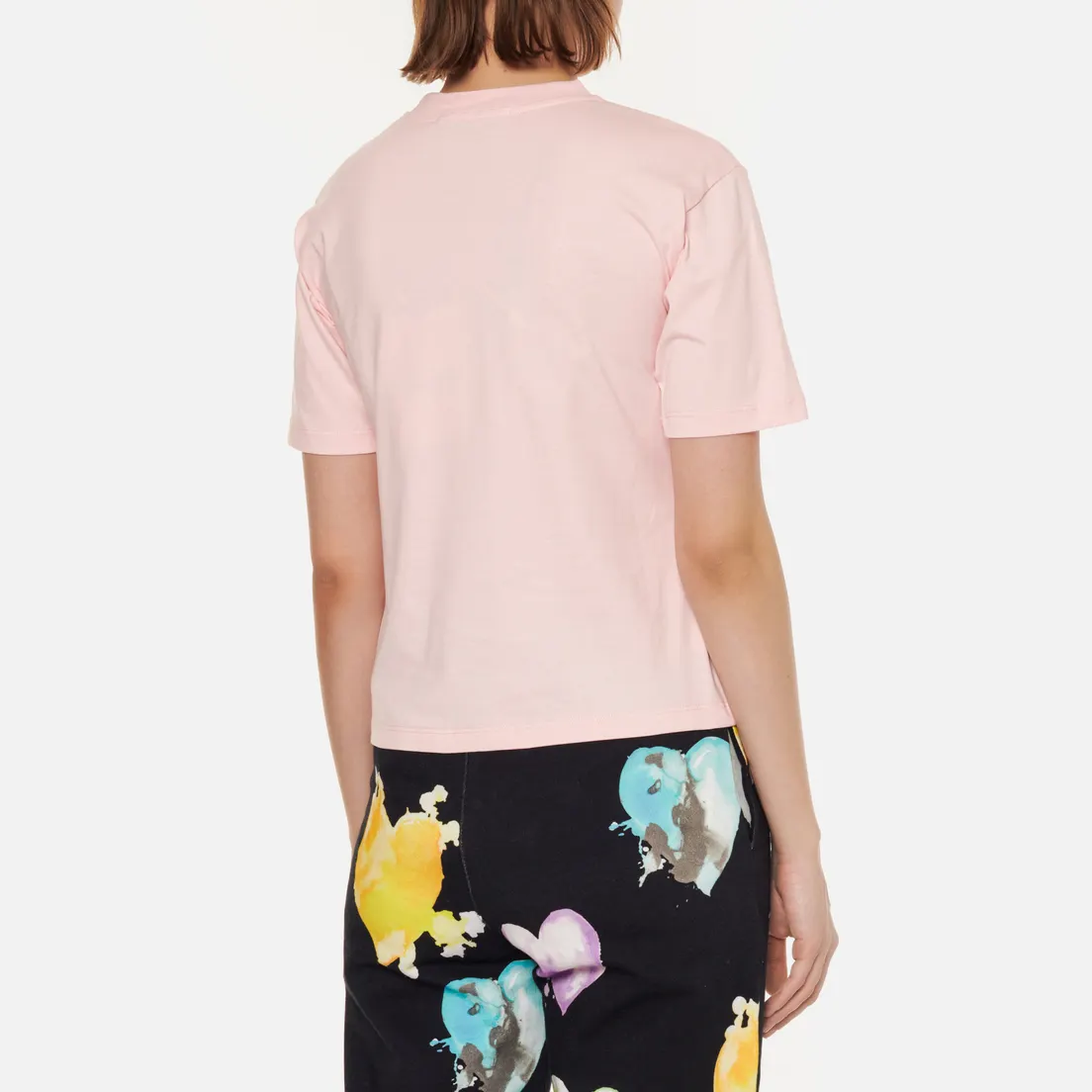 MSGM Женская футболка Lollipop Heart Crew Neck