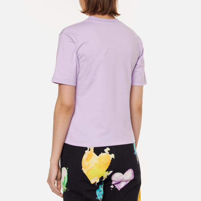 Женская футболка MSGM, цвет фиолетовый, размер M 3241MDM180 227298 70 Lollipop Heart Crew Neck - фото 4