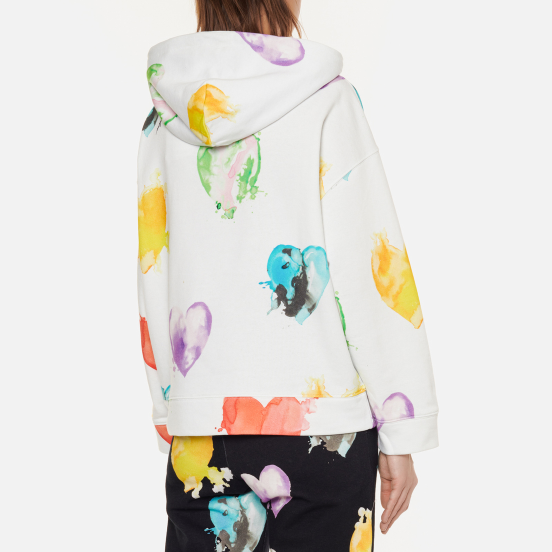 MSGM Женская толстовка Many Colorful Hearts Hoodie