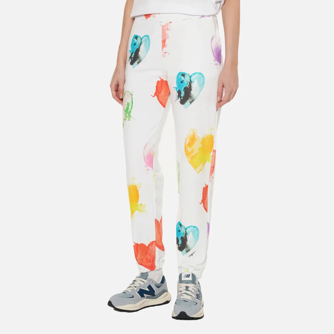 MSGM Женские брюки Many Colorful Hearts Fleece