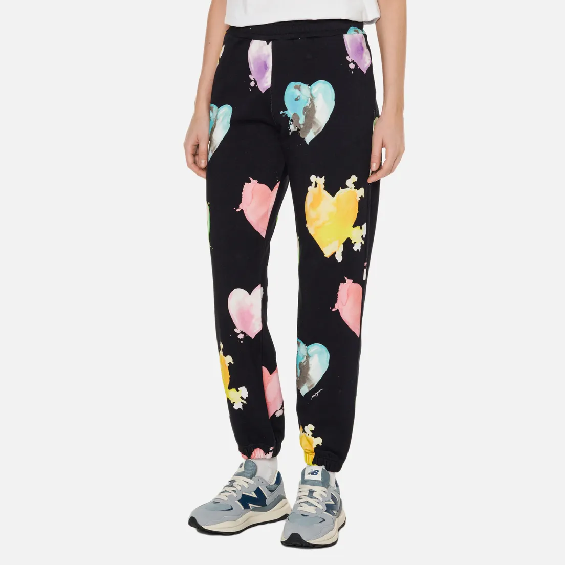 MSGM Женские брюки Many Colorful Hearts Fleece