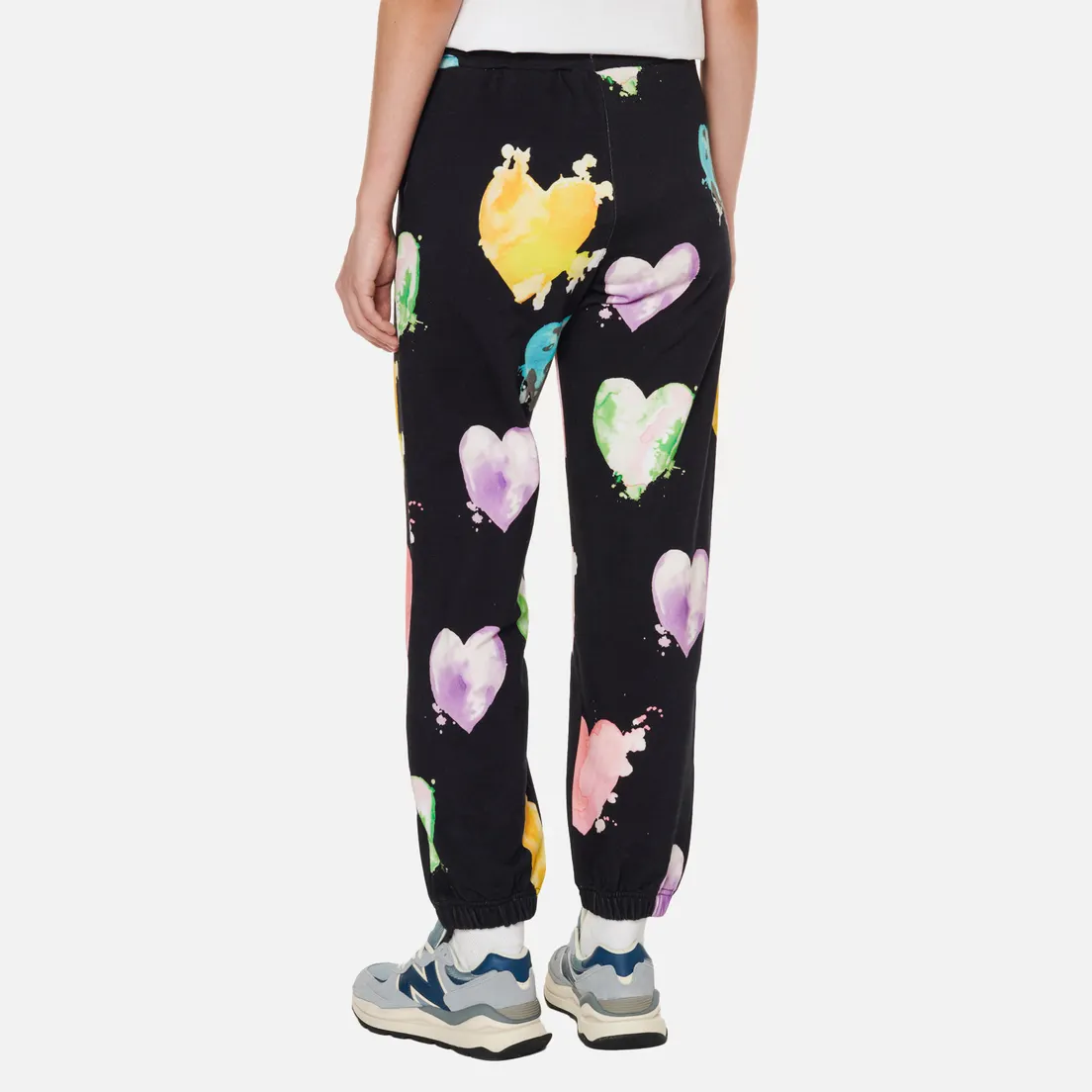 MSGM Женские брюки Many Colorful Hearts Fleece