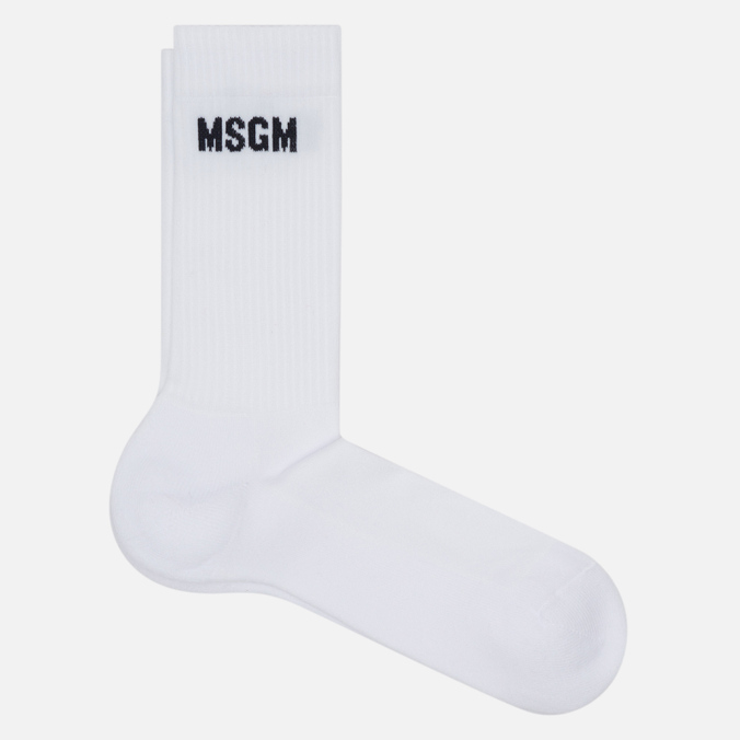 Носки MSGM, цвет белый, размер 35-40