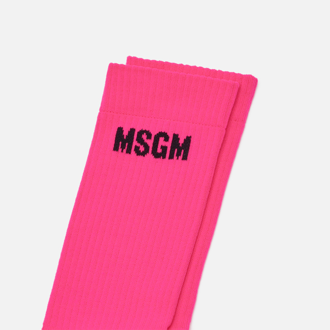 Носки MSGM, цвет розовый, размер 35-40 3241MDS03 227261 15 Micrologo Solid Colour Long - фото 2
