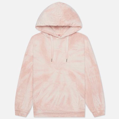 Женская толстовка Levi's Rider Tie-Dye Hoodie, цвет розовый, размер M