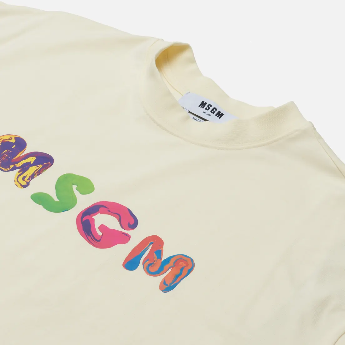 MSGM Мужская футболка Multicolored Logo
