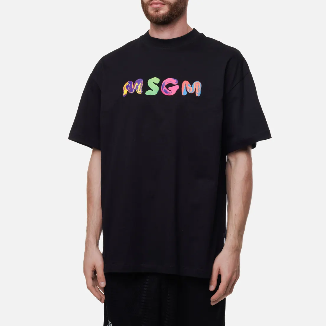 MSGM Мужская футболка Multicolored Logo