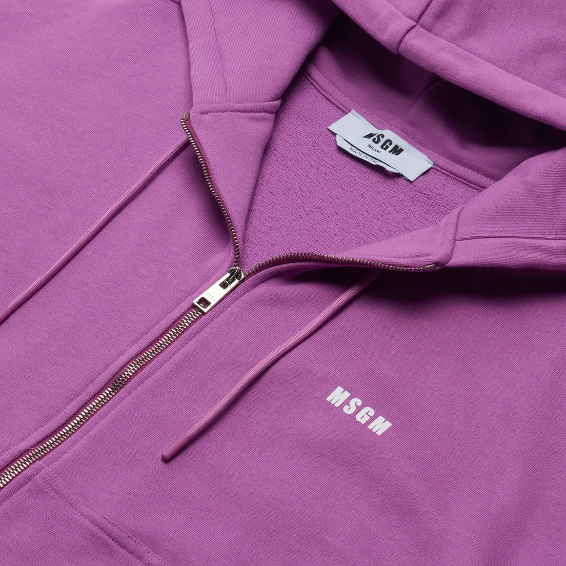MSGM Мужская толстовка Micrologo Full Zip Hoodie