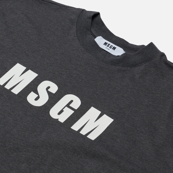 Мужская футболка MSGM, цвет серый, размер S 3340MM94 227796 98 Classic Logo Chest - фото 2