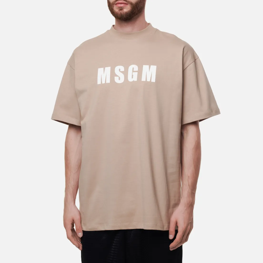 MSGM Мужская футболка Classic Logo Chest