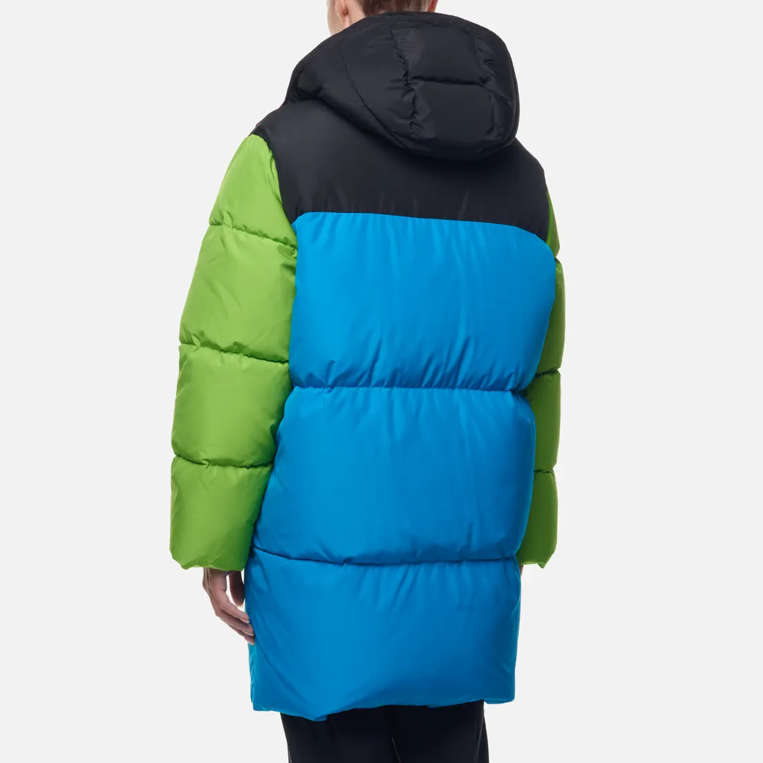MSGM Женский пуховик Color Block Long