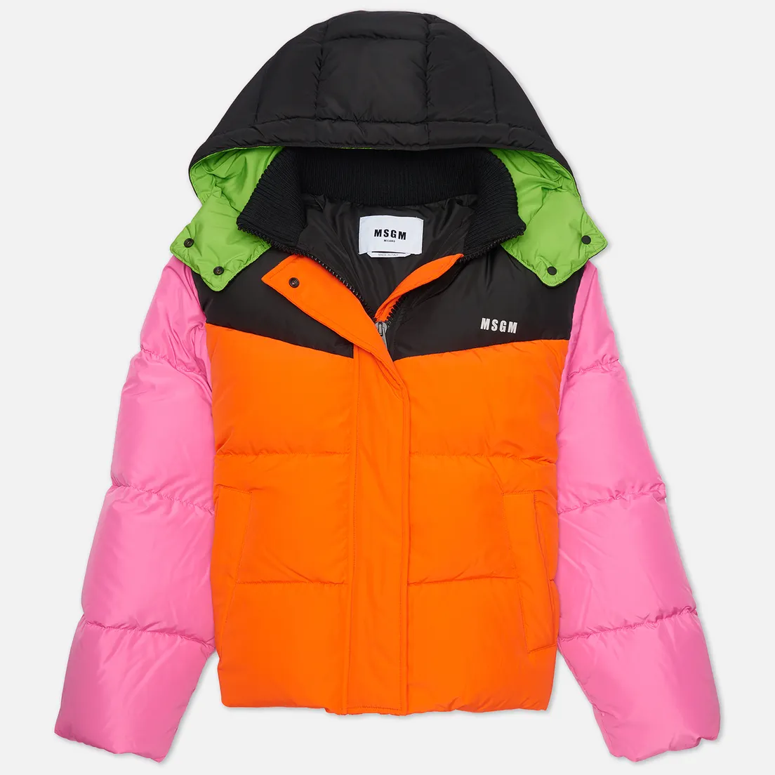 MSGM Женский пуховик Color Block Medium