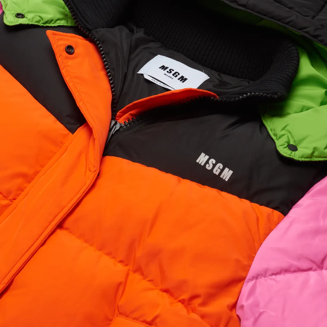 MSGM Женский пуховик Color Block Medium