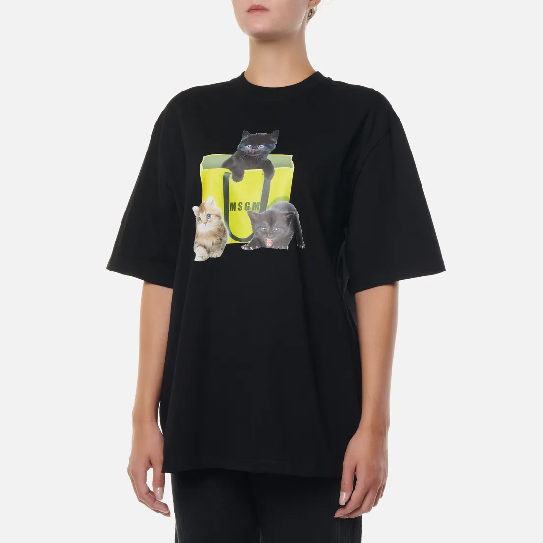 MSGM Женская футболка Three Kittens