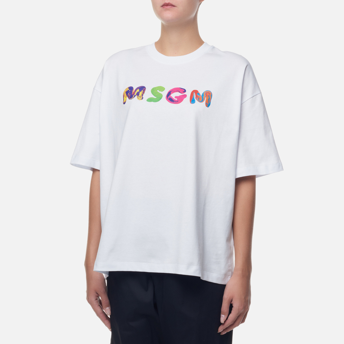 MSGM Женская футболка Multicolor Logo