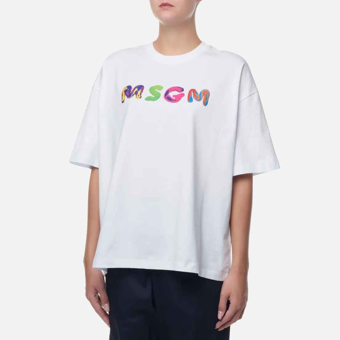 MSGM Женская футболка Multicolor Logo