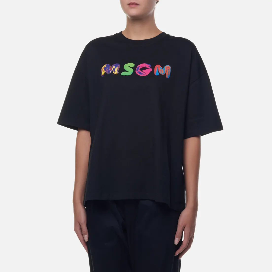 MSGM Женская футболка Multicolor Logo