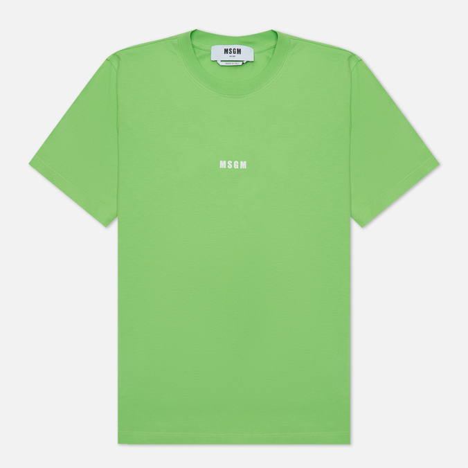 Женская футболка MSGM, цвет зелёный, размер L