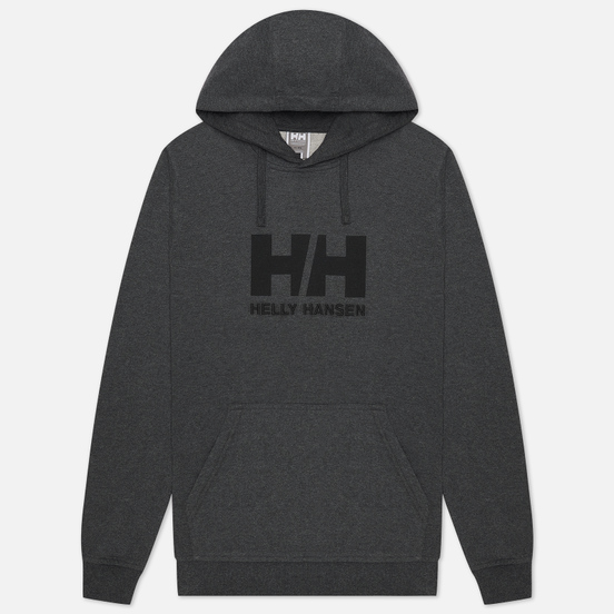 Мужская толстовка Helly Hansen HH Logo Hoodie Ebony Melange