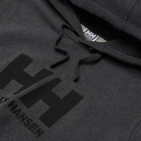 Мужская толстовка Helly Hansen HH Logo Hoodie Ebony Melange