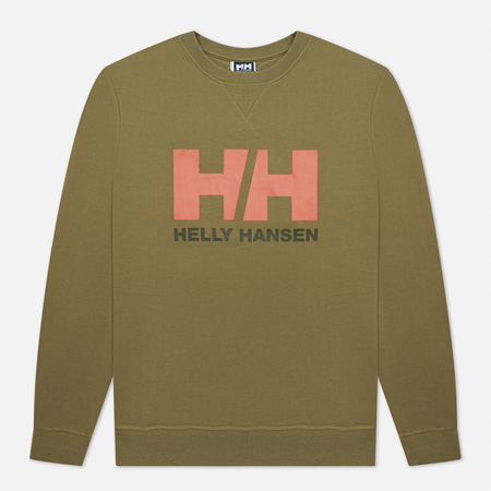 Мужская толстовка Helly Hansen HH Logo Crew, цвет оливковый, размер M