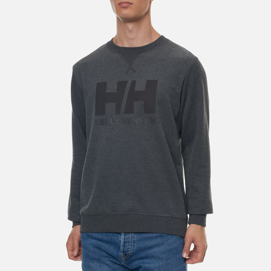 Мужская толстовка Helly Hansen HH Logo Crew Ebony Melange