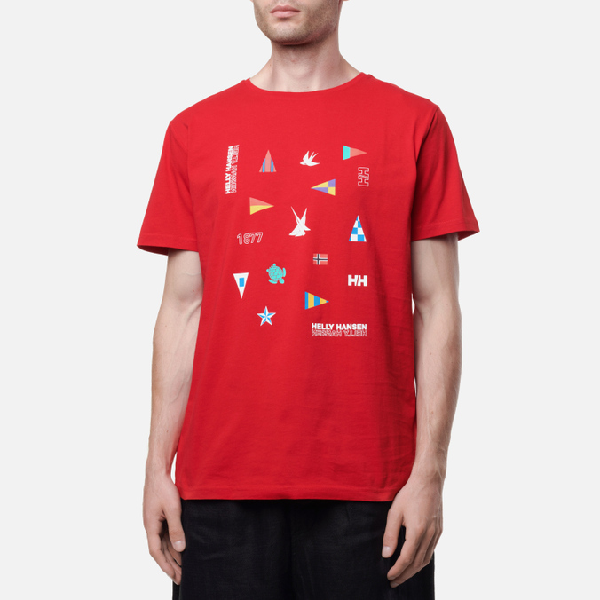 Мужская футболка Helly Hansen, цвет красный, размер XXL 34222-162 Shoreline 2.0 - фото 3