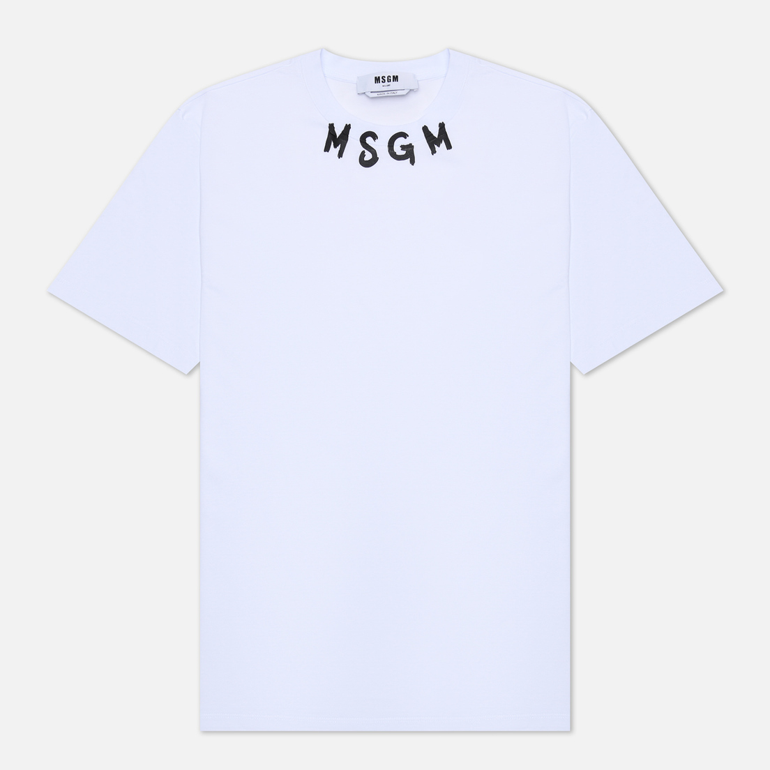 MSGM Мужская футболка Script Logo Neck