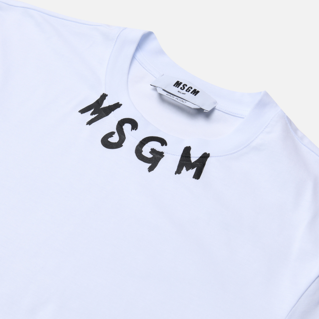 MSGM Мужская футболка Script Logo Neck