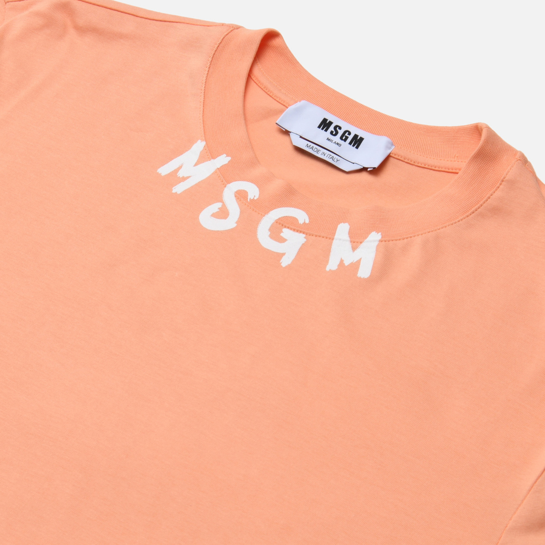 MSGM Мужская футболка Script Logo Neck