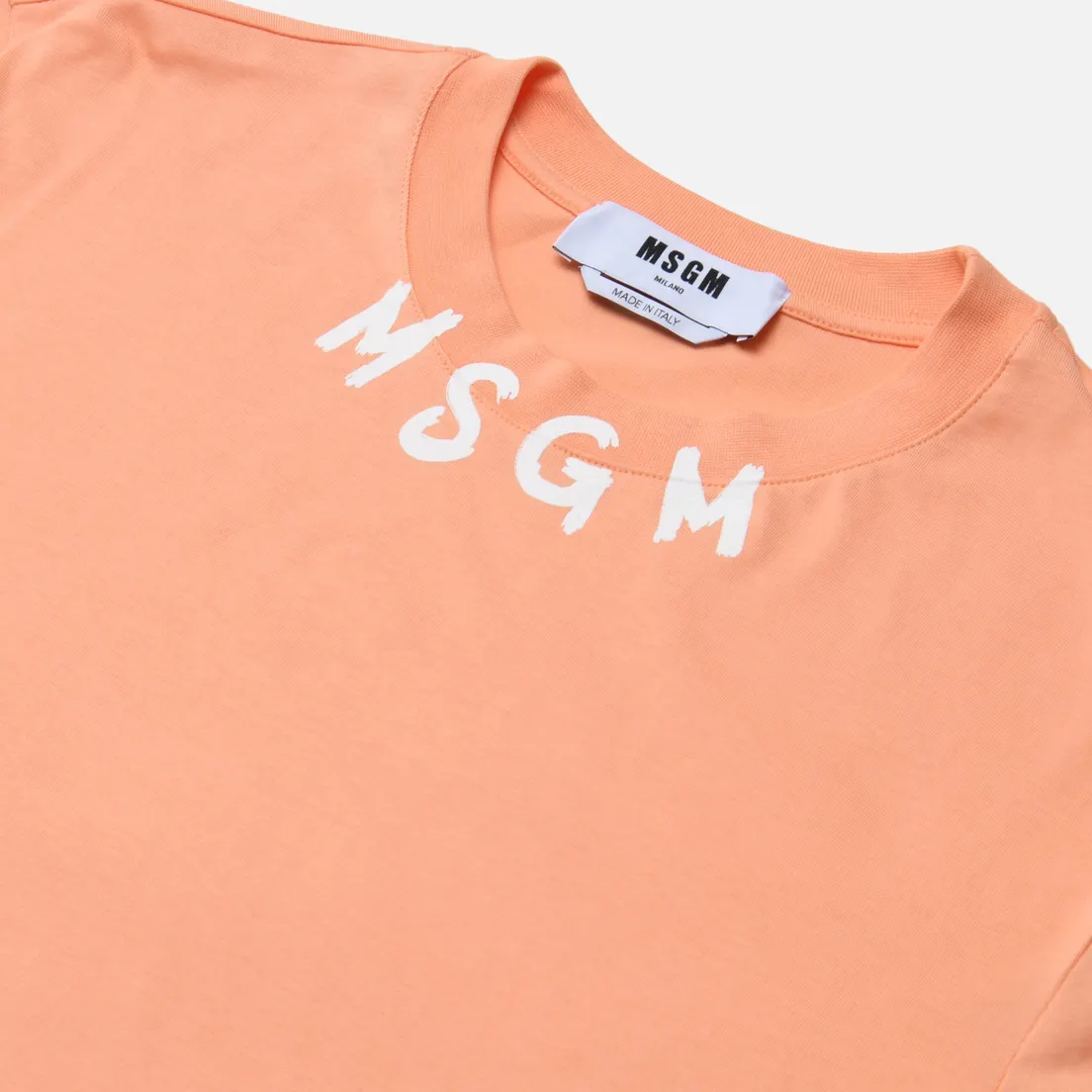 MSGM Мужская футболка Script Logo Neck