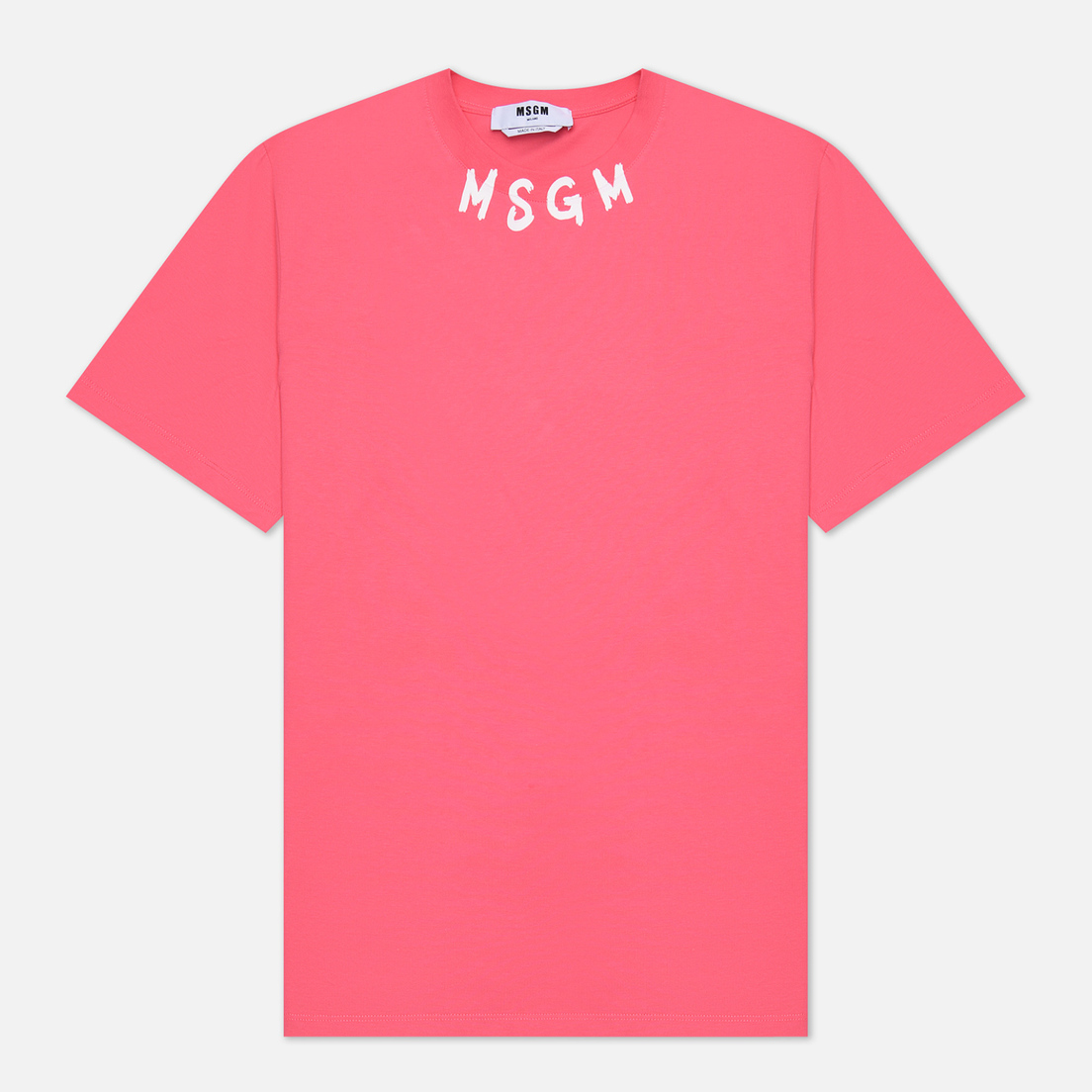 MSGM Мужская футболка Script Logo Neck
