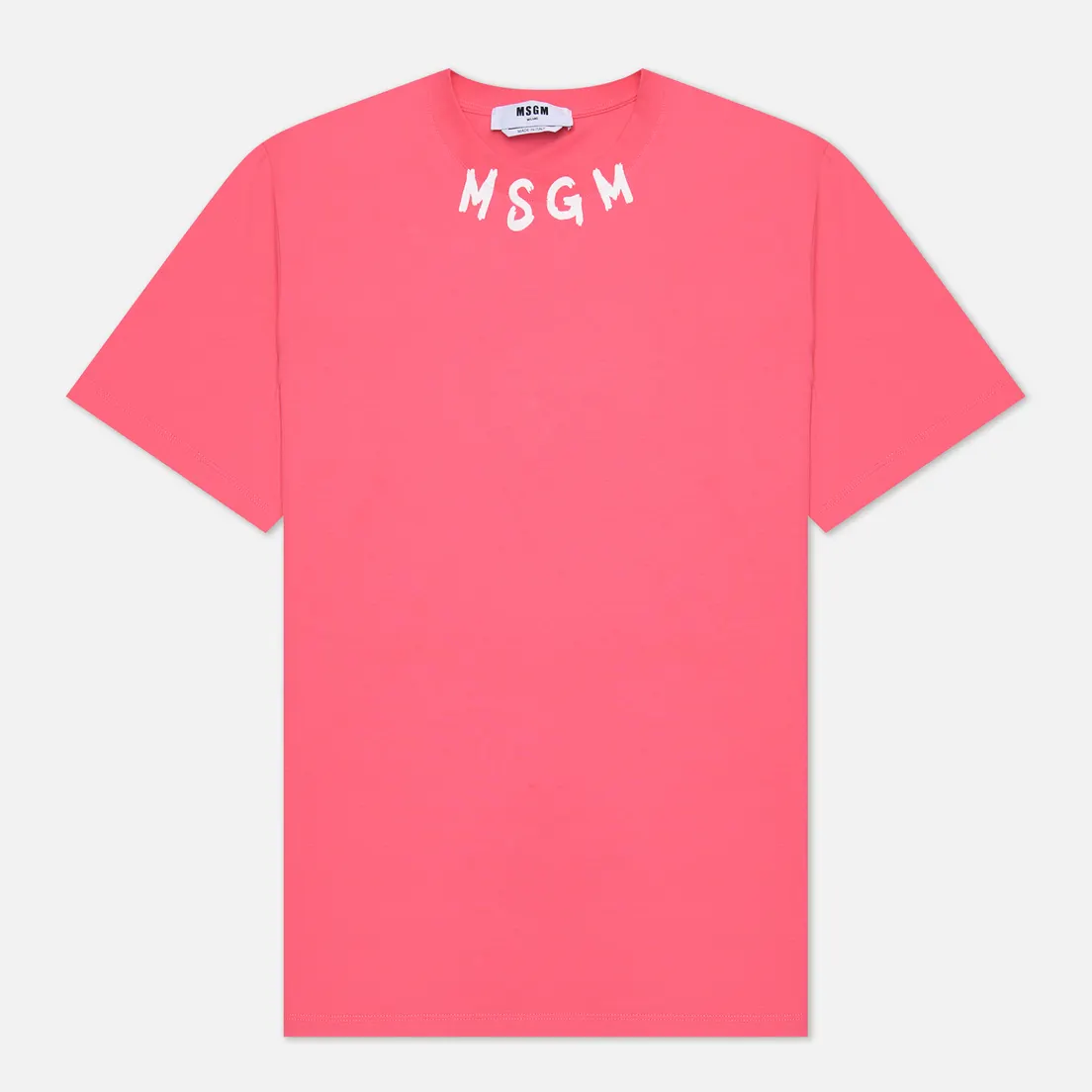 MSGM Мужская футболка Script Logo Neck
