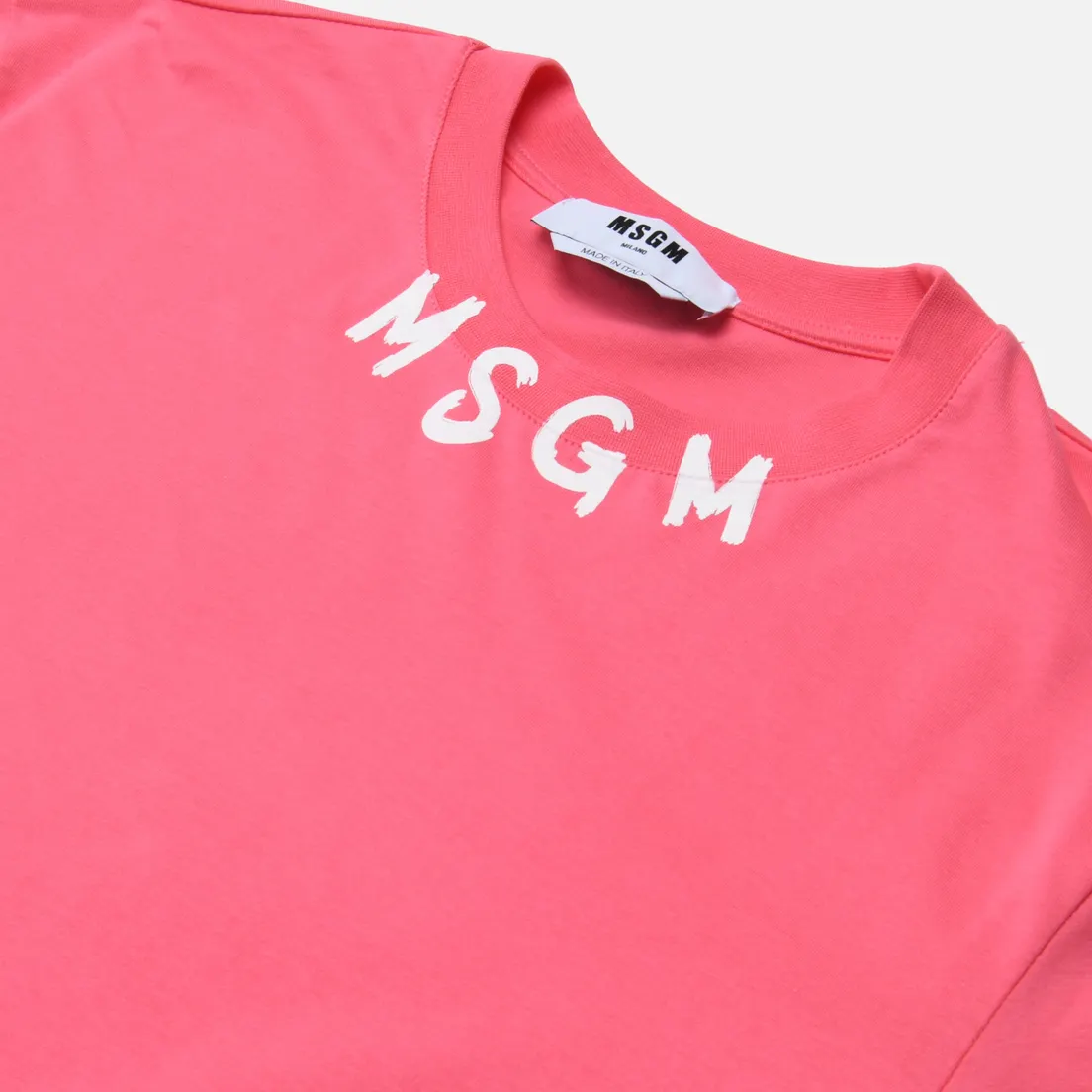 MSGM Мужская футболка Script Logo Neck