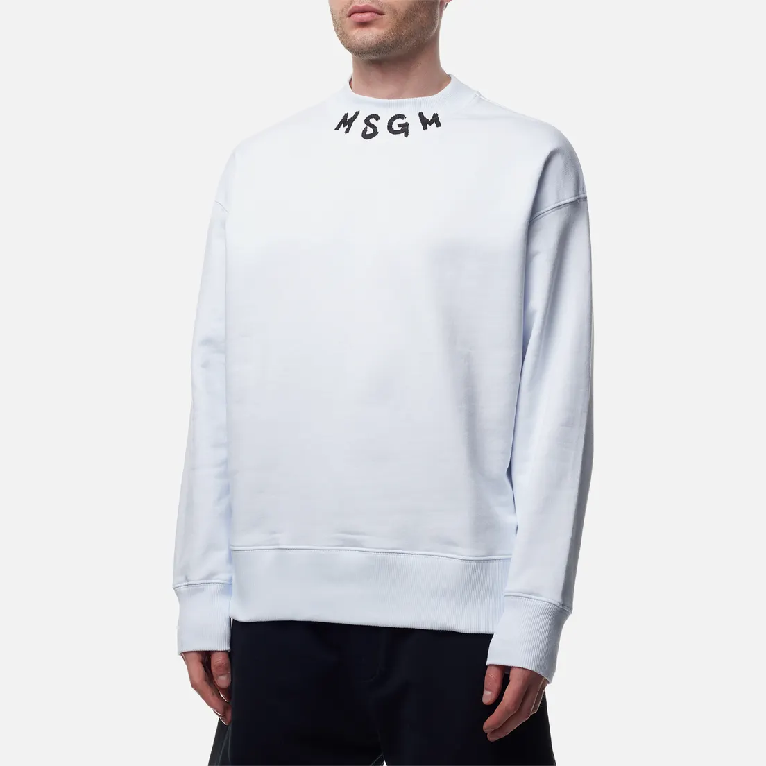 MSGM Мужская толстовка Script Logo Neck