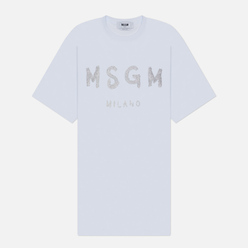 MSGM Женское платье Brush Stroke Glitter Print