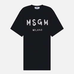 MSGM Женское платье Brush Stroke Glitter Print