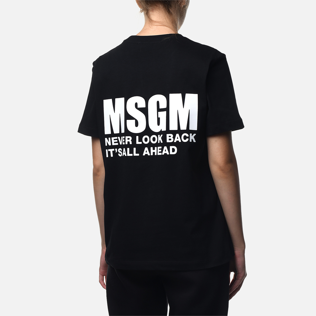 MSGM Женская футболка Never Look Back Logo