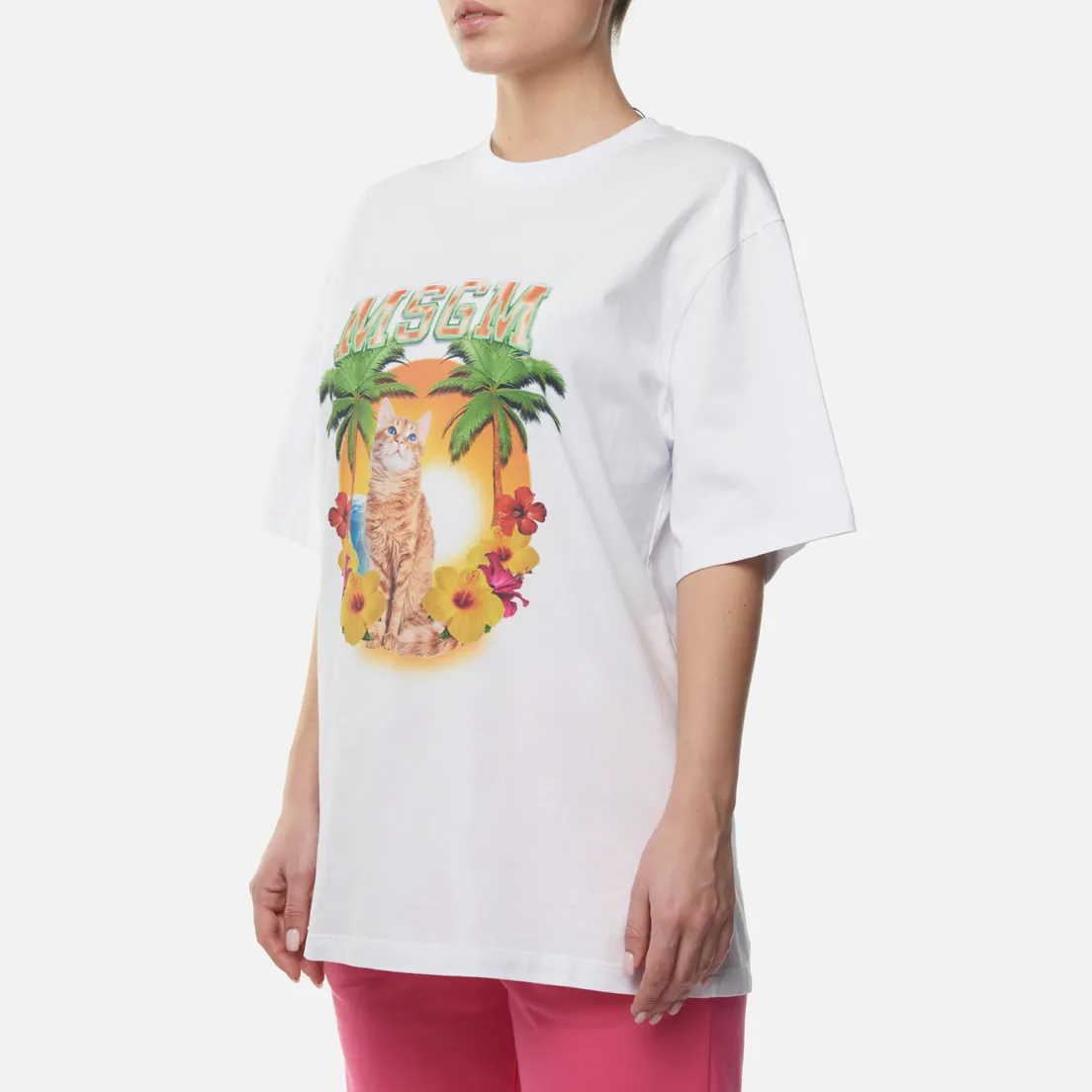MSGM Женская футболка Beach Cat