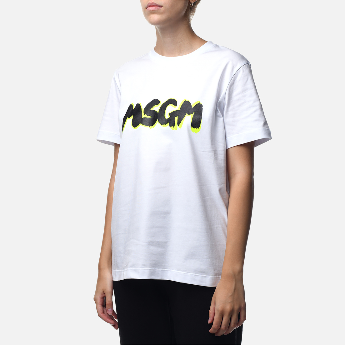 MSGM Женская футболка Logo Fluorescent Shade