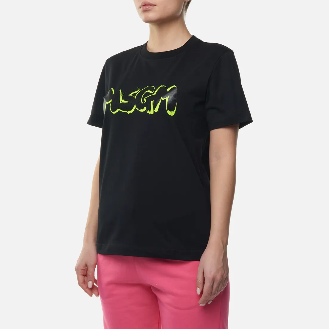 MSGM Женская футболка Logo Fluorescent Shade